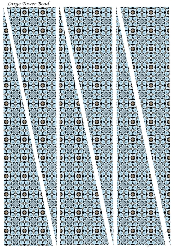 Large Tower Paper Beads Template Design #34