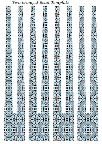 Double Barrel Paper Beads Template Design #34