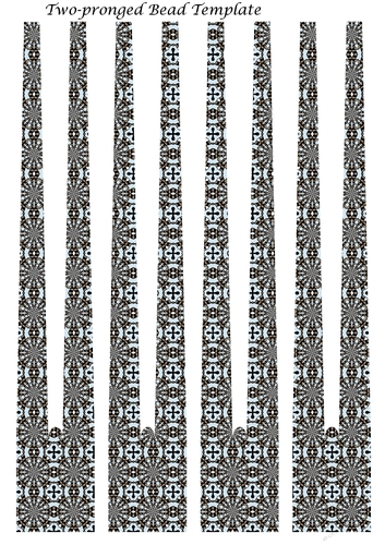 Double Barrel Paper Beads Template Design #35