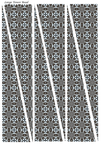 Large Tower Paper Beads Template Design #35