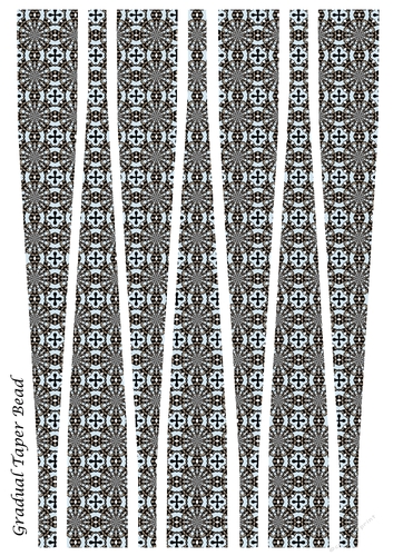 Large Gradual Taper Barrel Paper Beads Template Design #35
