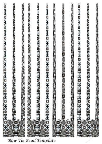 Bow Tie Three Prong Paper Beads Template Design #35