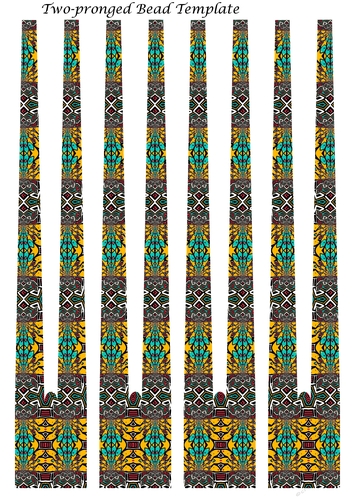 Double Barrel Paper Beads Template Design #36
