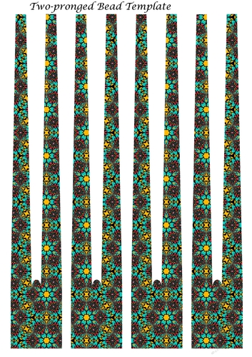 Double Barrel Paper Beads Template Design #37