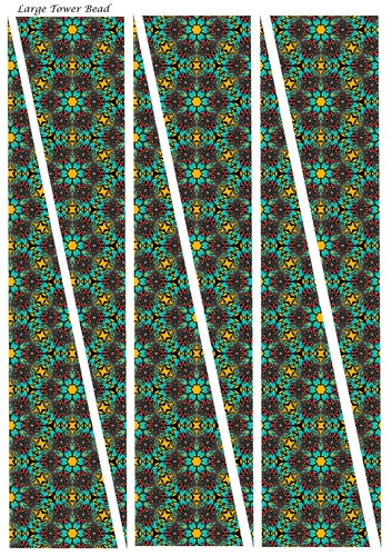 Large Tower Paper Beads Template Design #37