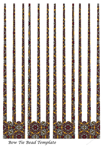 Bow Tie Three Pronged Paper Beads Template Design #38