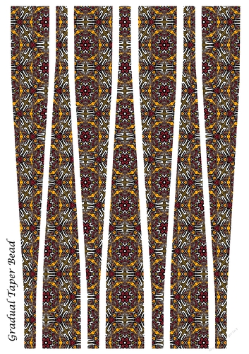 Large Gradual Taper Barrel Paper Beads Template Design #38