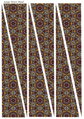 Large Tower Paper Beads Template Design #38