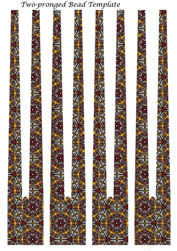 Double Barrel Beads Template Design #38
