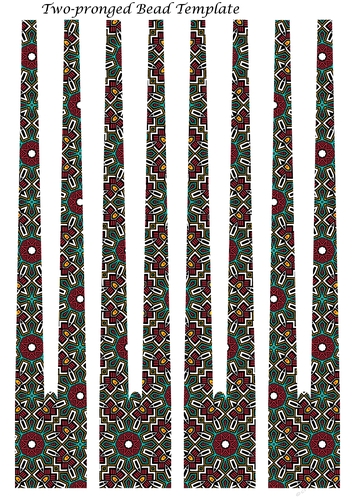 Double Barrel Beads Template Design #39