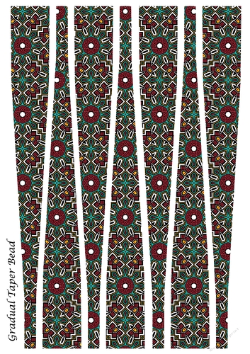 Large Gradual Taper Barrel Beads Template Design #39