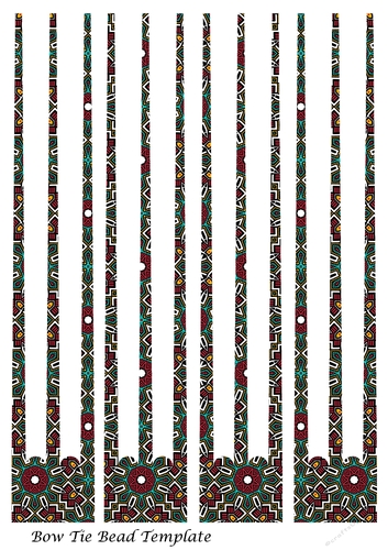 Bow Tie Three Pronged Beads Template Design #39