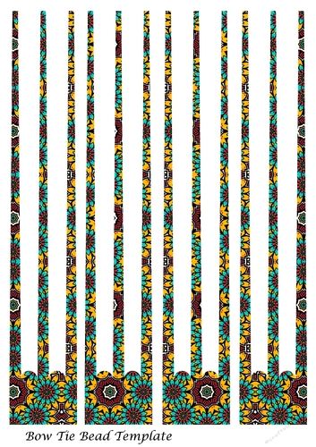 Bow Tie Three Pronged Beads Template Design #40