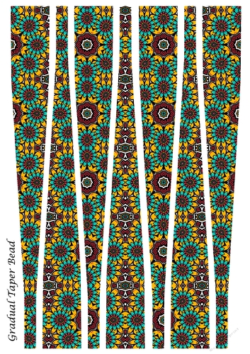 Large Gradual Taper Barrel Beads Template Design #40