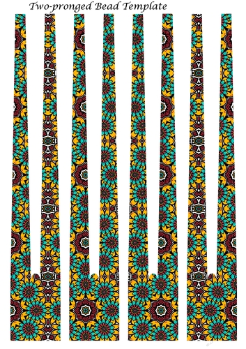 Double Barrel Beads Template Design #40