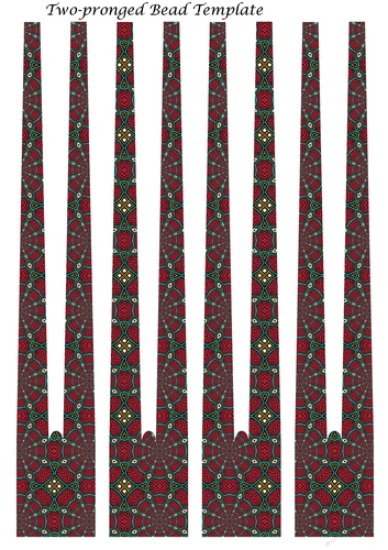Double Barrel Beads Template Design #41