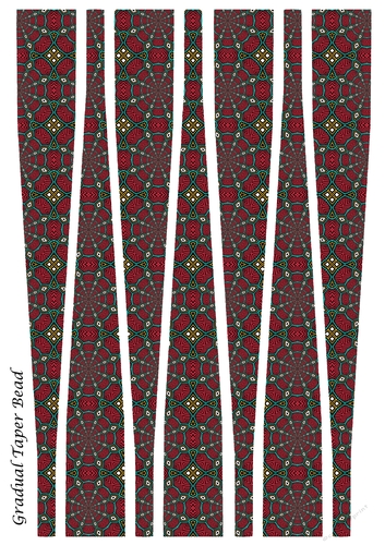 Large Gradual Taper Barrel Beads Template Design #41