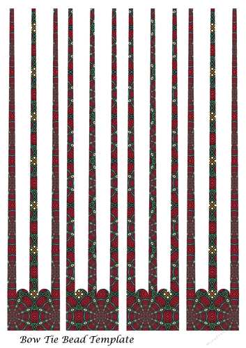 Bow Tie Three Prong Beads Template Design #41