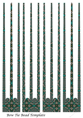 Bow Tie Three Prong Beads Template Design #42
