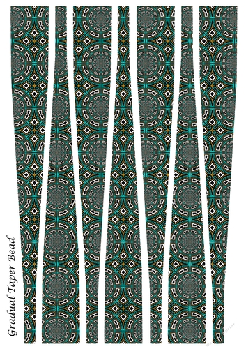 Large Gradual Taper Barrel Beads Template Design #42