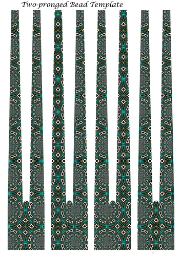 Double Barrel Beads Template Design #42