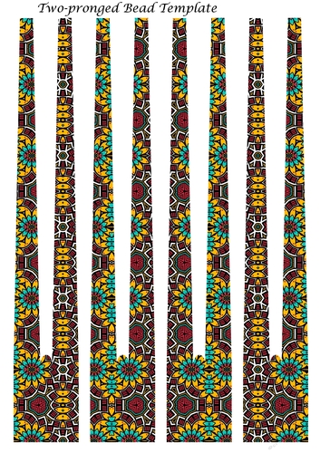 Double Barrel Beads Template Design #43