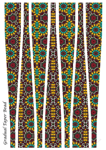 Large Gradual Taper Barrel Beads Template Design #43