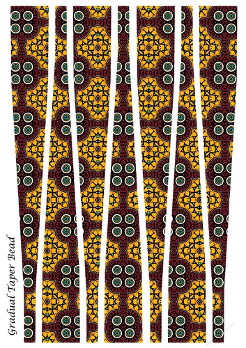 Large Gradual Taper Barrel Paper Beads Template Design #44