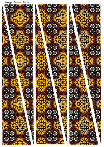 Large Tower Paper Beads Template Design #44