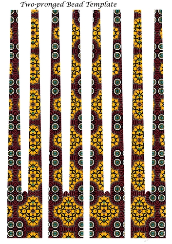 Double Barrel Paper Beads Template Design #44