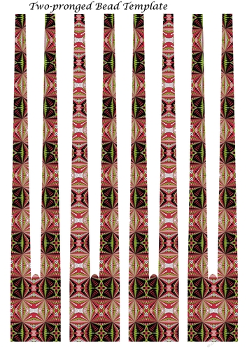 Double Barrel Paper Beads Template Design #45