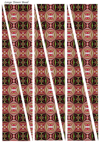 Large Tower Paper Beads Template Design #45