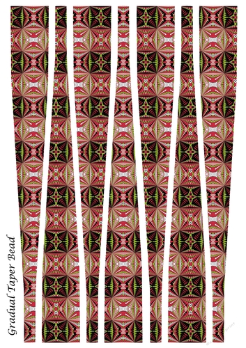 Large Gradual Taper Barrel Paper Beads Template Design #45
