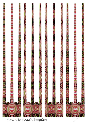 Bow Tie Three Prong Paper Beads Template Design #45