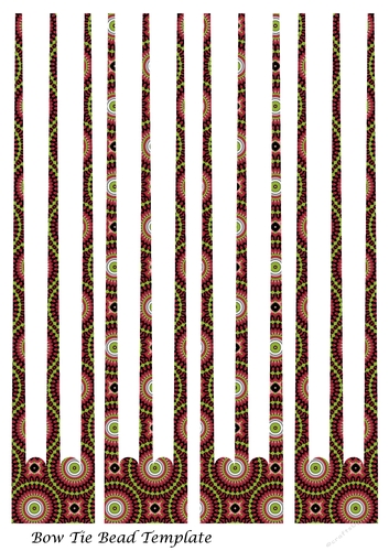 Bow Tie Three Prong Paper Beads Template Design #46