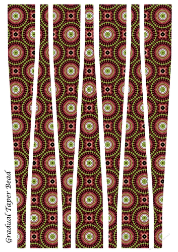 Large Gradual Taper Barrel Paper Beads Template Design #46