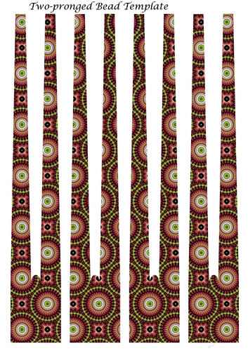Double Barrel Paper Beads Template Design #46