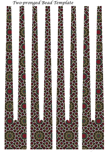 Double Barrel Paper Beads Template Design #47