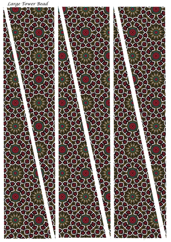 Large Tower Paper Beads Template Design #47