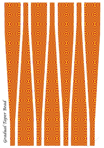 Large Gradual Taper Barrel Paper Beads Template Design #48