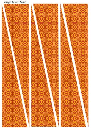 Large Tower Paper Beads Template Design #48