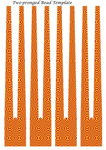 Double Barrel Paper Beads Template Design #48