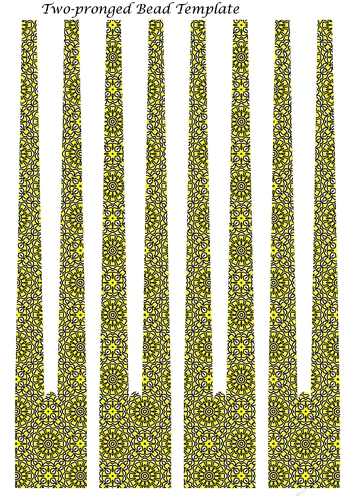 Double Barrel Paper Beads Template Design #49