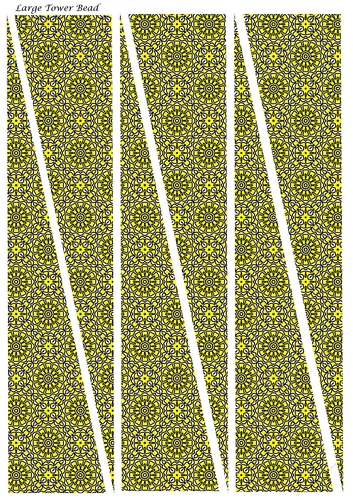 Large Tower Paper Beads Template Design #49