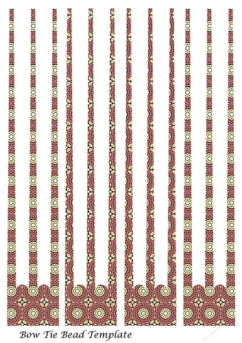 Bow Tie Three Prong Paper Beads Template Design #50