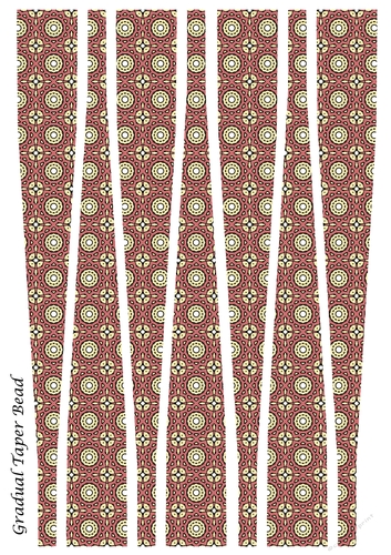 Large Gradual Taper Barrel Paper Beads Template Design #50