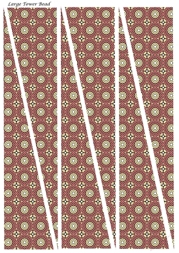 Large Tower Paper Beads Template Design #50