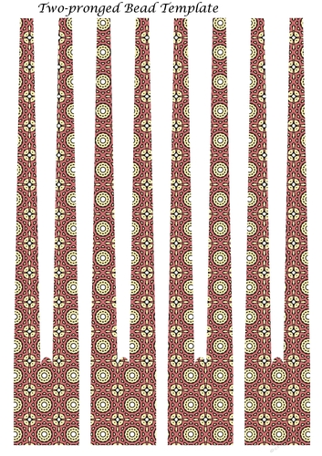 Double Barrel Paper Beads Template Design #50
