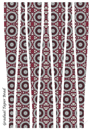 Large Gradual Taper Barrel Paper Beads Template Design #51