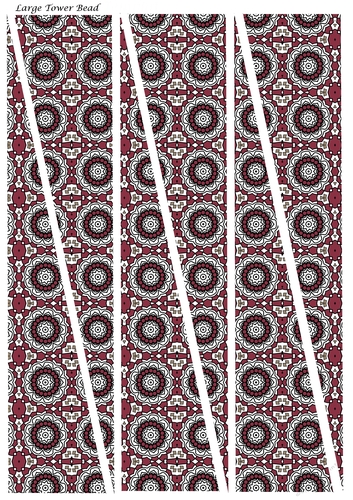 Large Tower Paper Beads Template Design #51